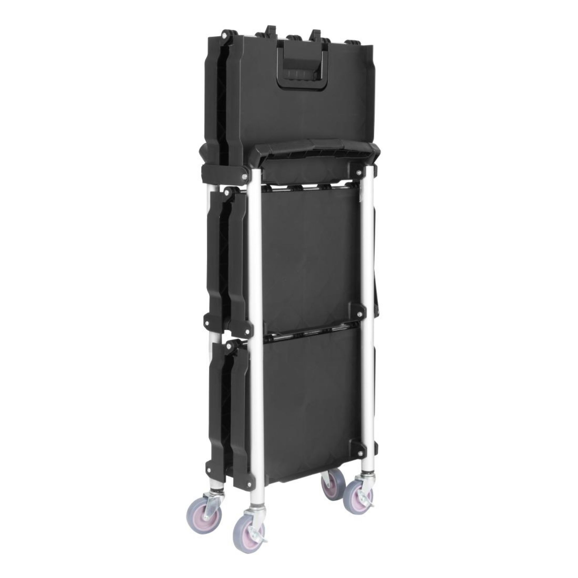 Picture of Vogue 3 Tier PP Folding Trolley Black Small