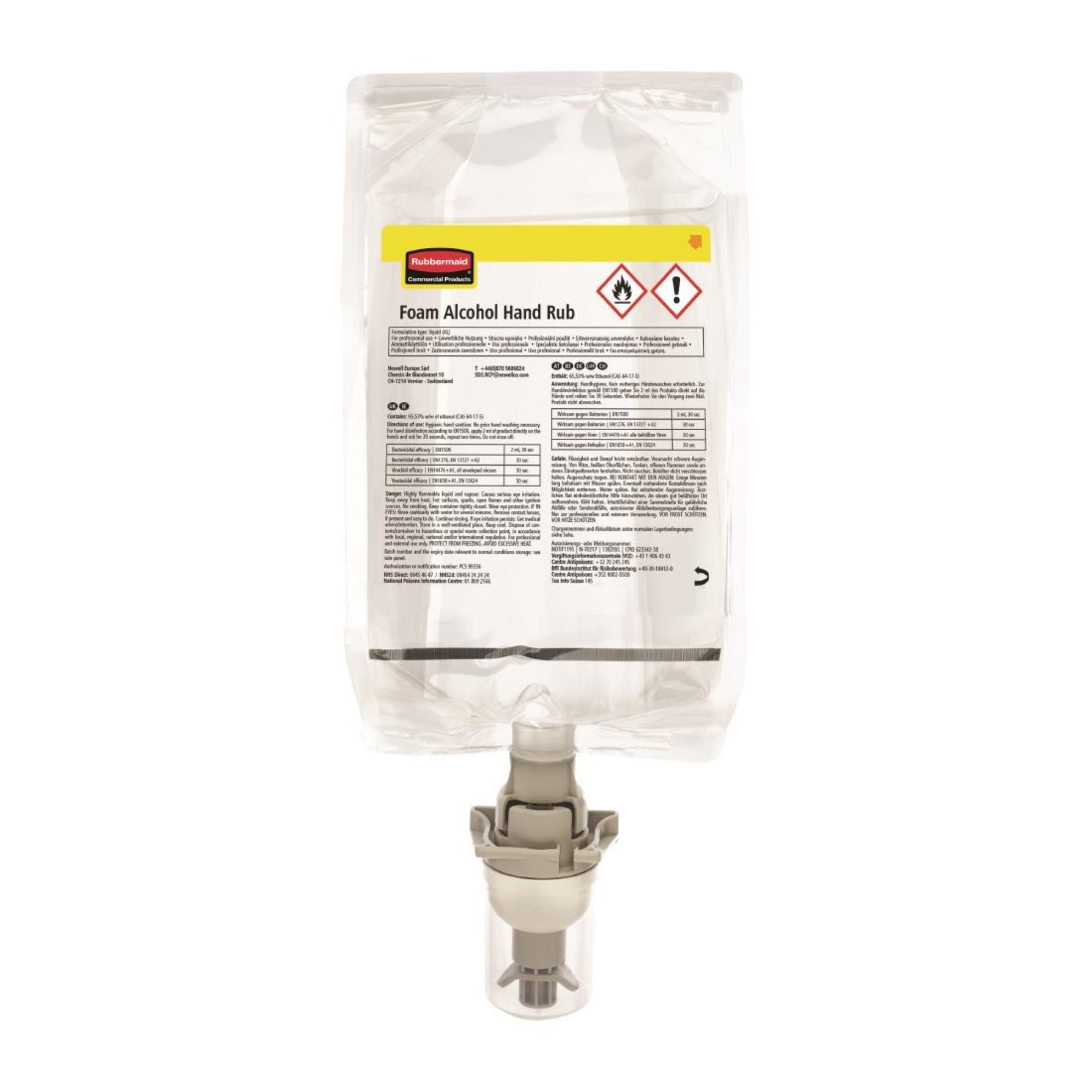 Picture of Rubbermaid AutoFoam Refill Alcohol Hand Sanitiser Foam 500ml - CK014