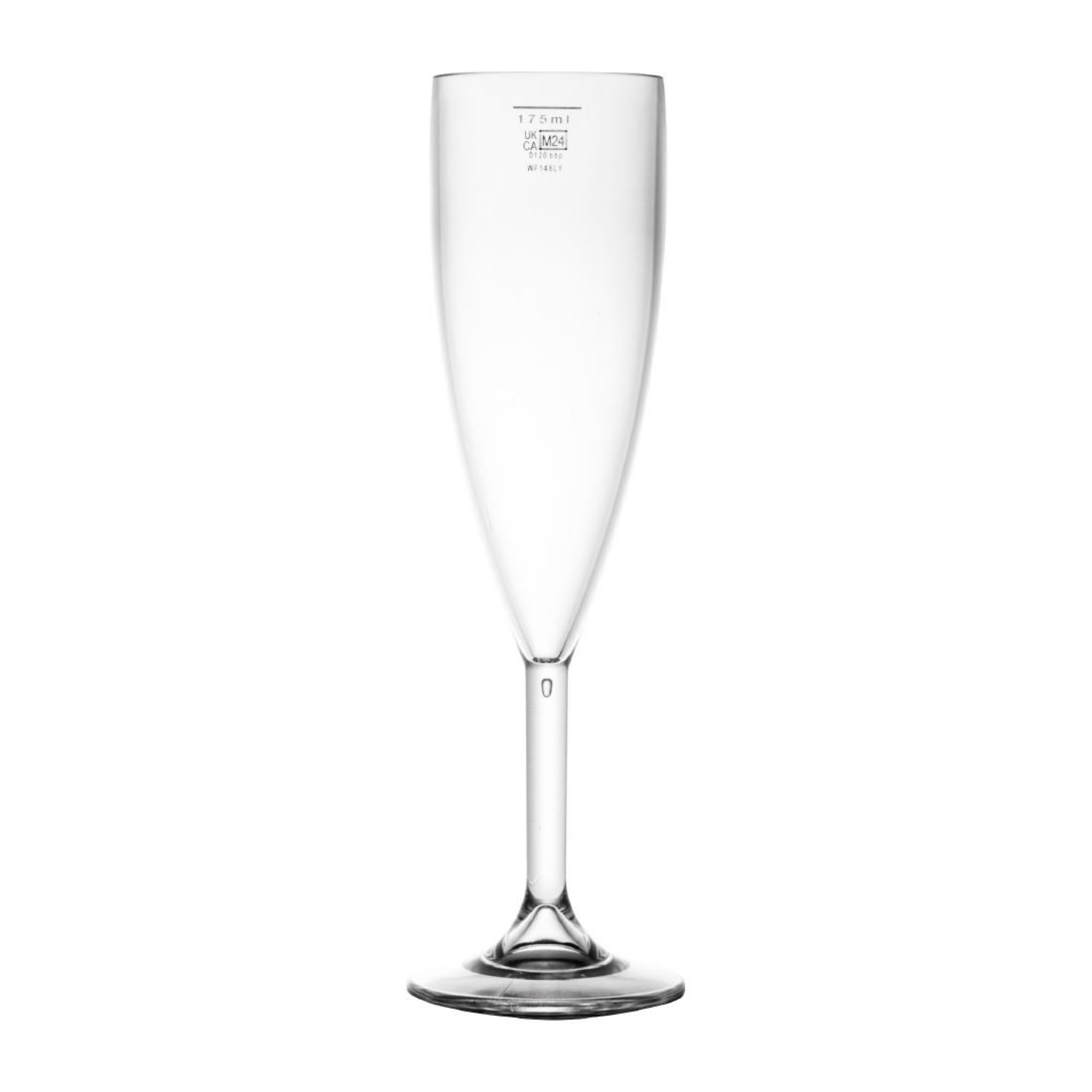 Picture of BBP Polycarbonate Champagne Flutes 200ml UKCA Marked at 175ml (12 pack) - CG945