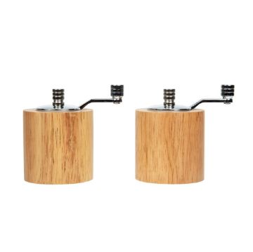 Picture of Olympia Light Wood Salt and Pepper Mill Grinder Set