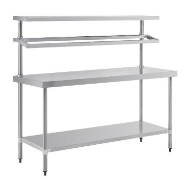 Picture of Vogue Stainless Steel Prep Station with Gantry Large 1800x600mm