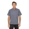 Picture of Chef Works Unisex Springfield Lightweight Short Sleeve Zipper Coat Ink Blue Size L - BB267-L