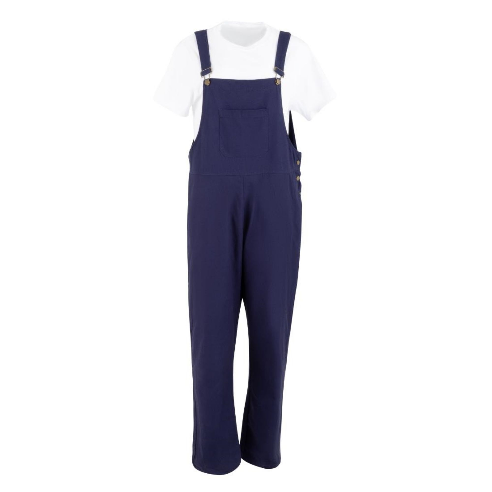 Picture of Southside Bib & Brace Cotton Canvas Dungarees Navy M - BA174-M
