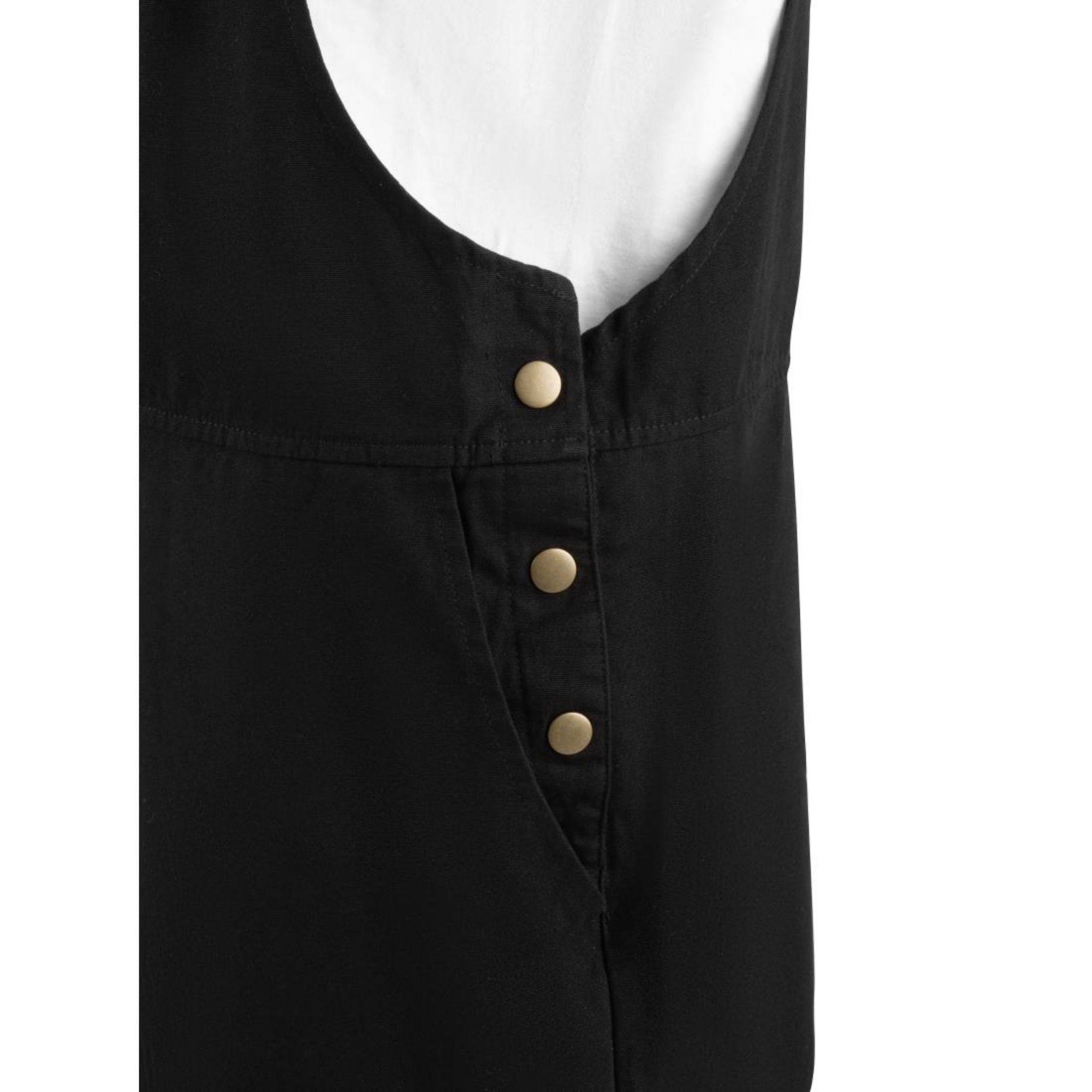 Picture of Southside Bib & Brace Cotton Canvas Dungarees Cotton Black XL