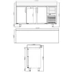 Picture of Infrico 3 Glass Dr Tall Back Bar Counter With Upstand 510L - FMPP2000CROG