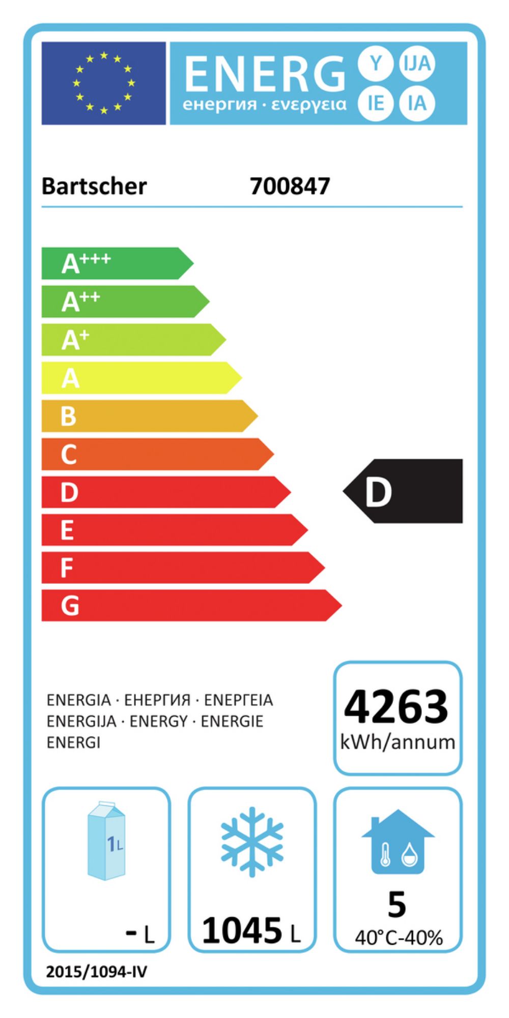 Picture of Bartscher Deep freezer TKGN2-212