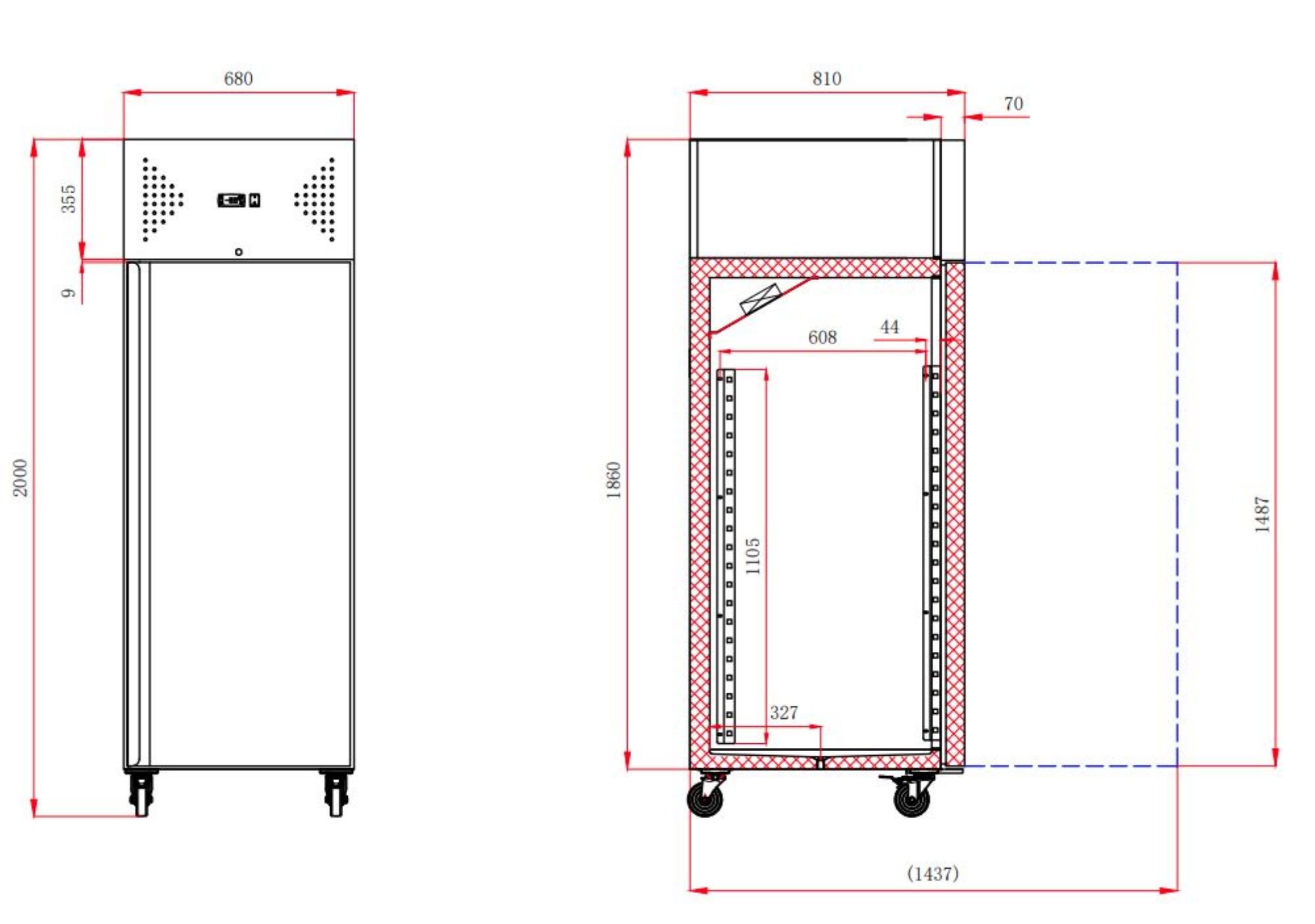 Picture of REFRIGERATOR SS 600 LTR STATIC