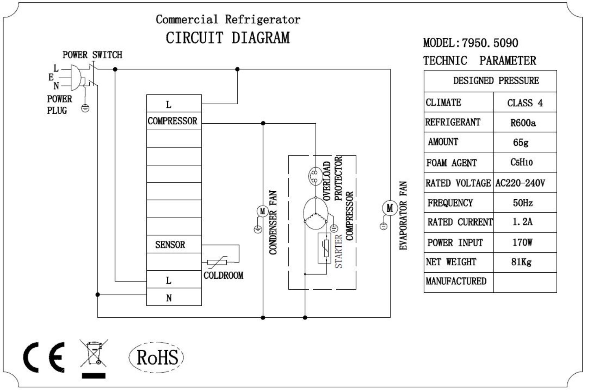 Picture of PIZZA COUNTER 2 DOORS 5x1/6GN CONTAINER