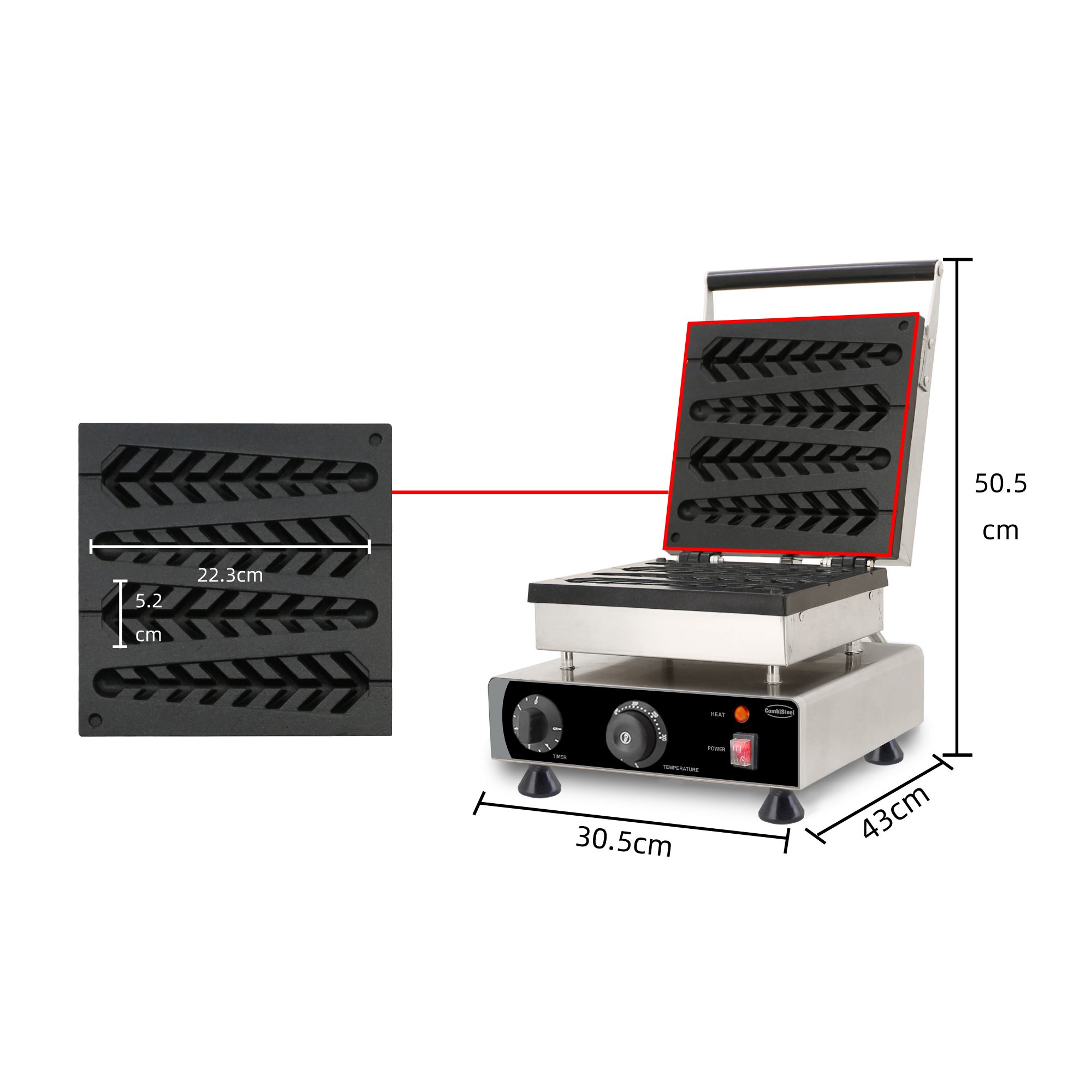 Picture of WAFFLE IRON 4PCS PINE TREE LOLLIPOP