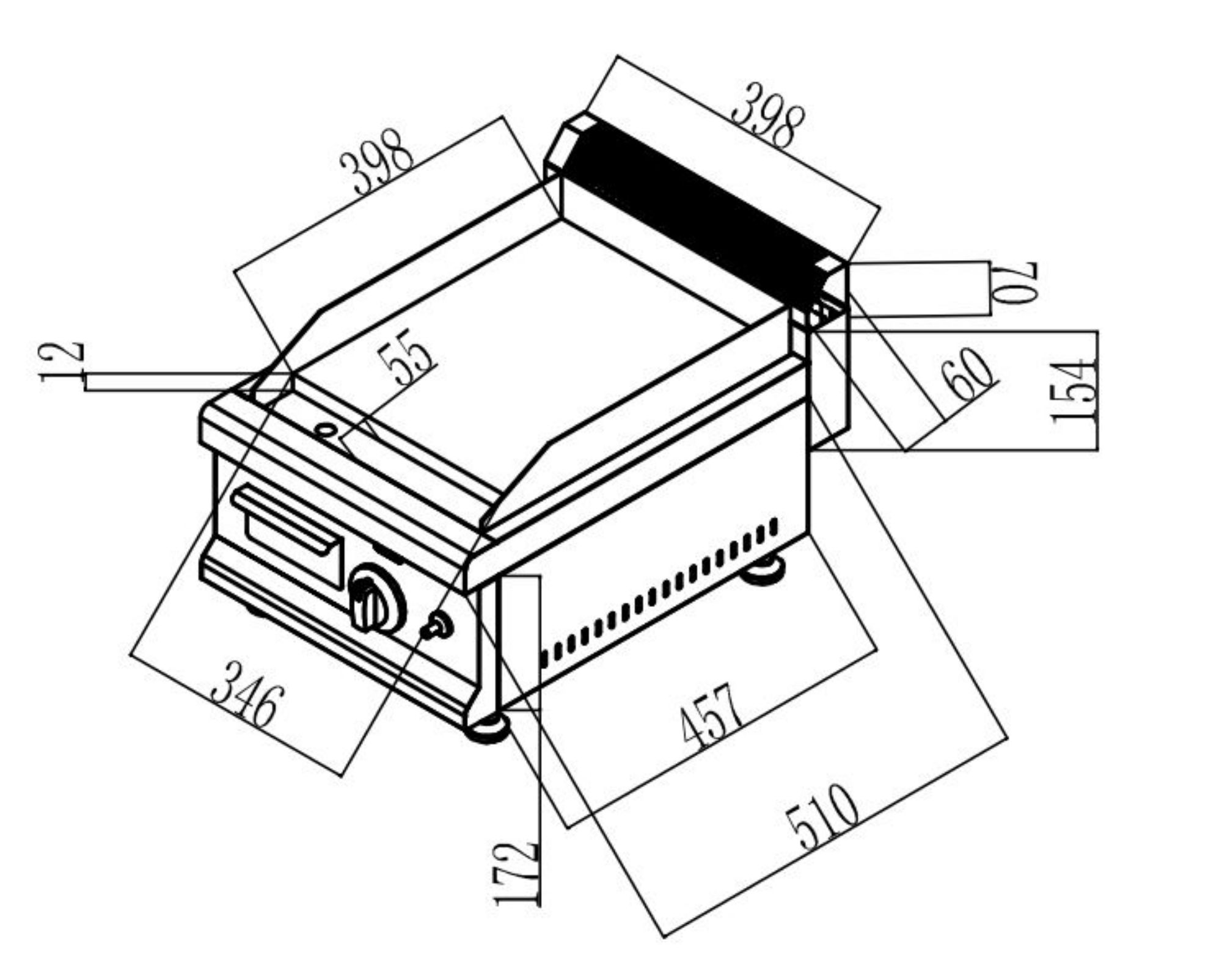 Picture of GAS FRY TOP 400 PROPANE