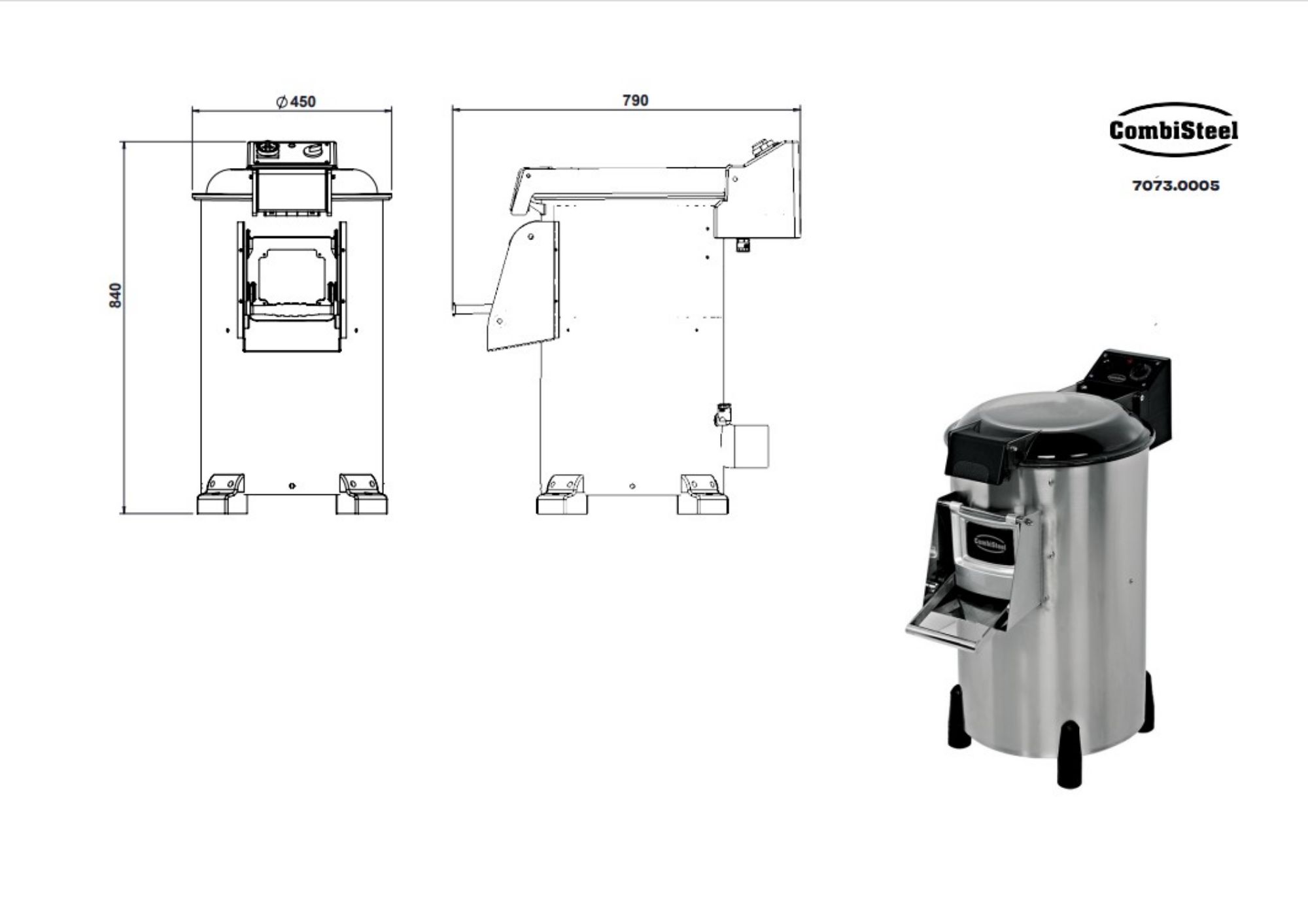 Picture of POTATO PEELING MACHINE 10KG 230V