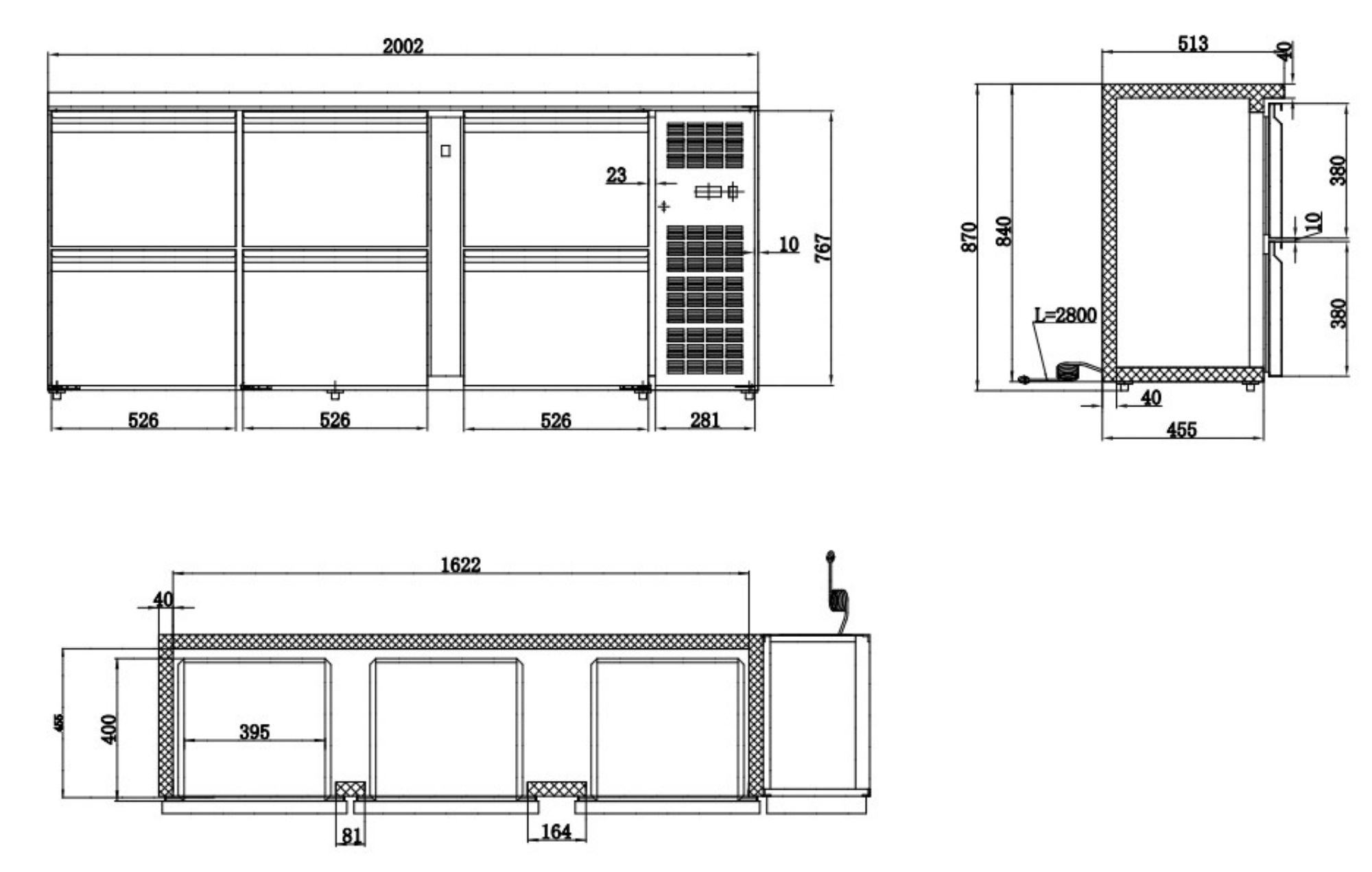Picture of CombiSteel Barcooler Black 6 Drawers