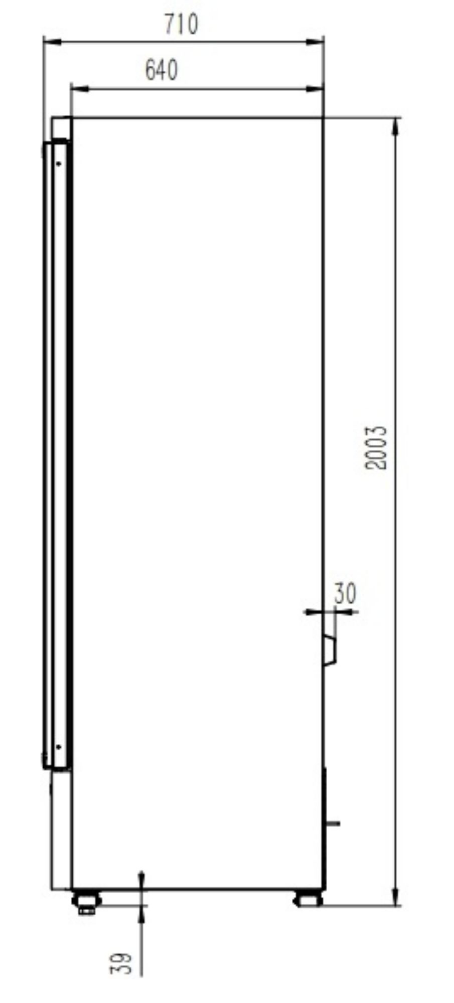 Picture of CombiSteel Glass Door Display Fridge JDE1530RBL