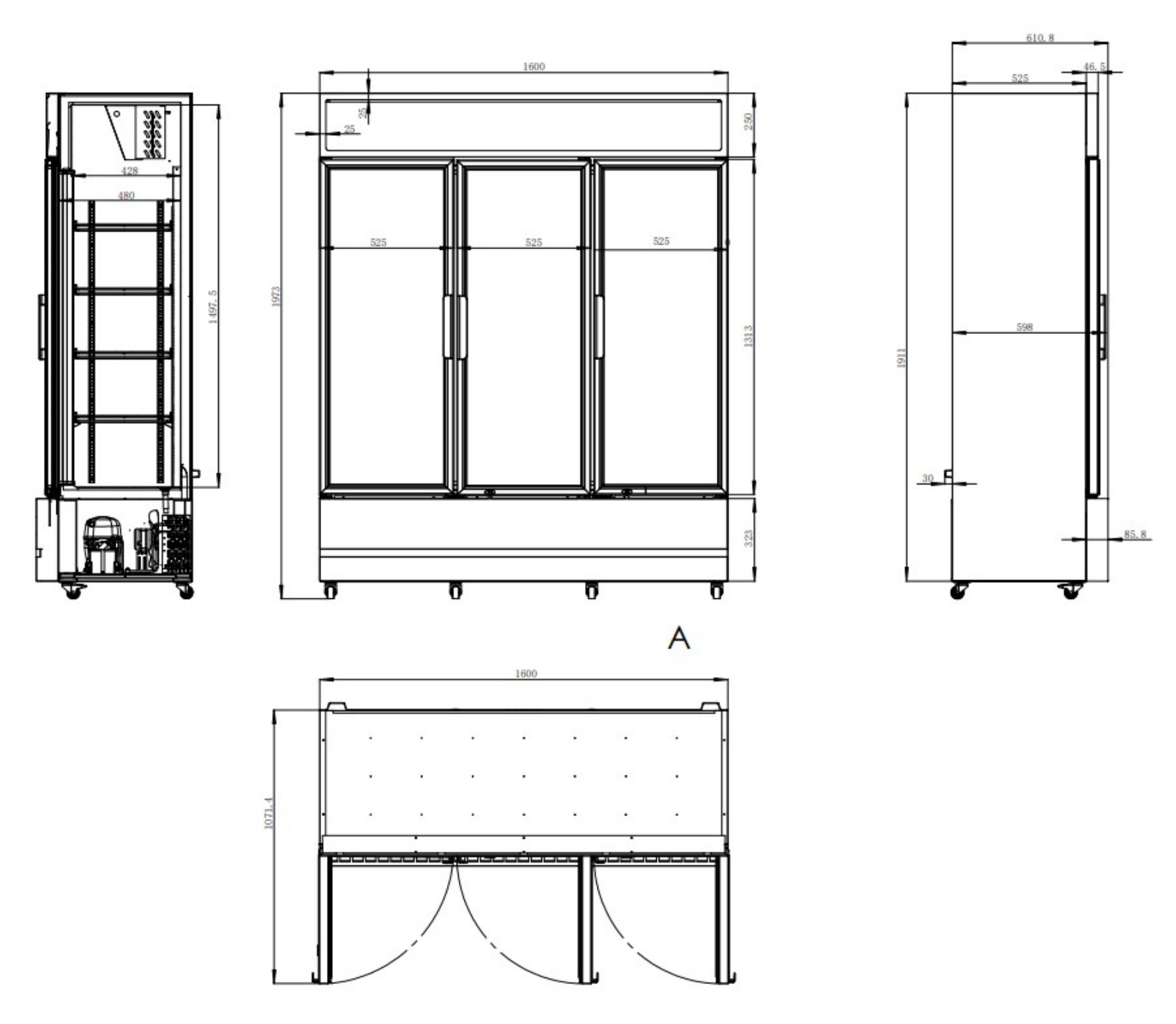 Picture of CombiSteel Glass Door Display Fridge