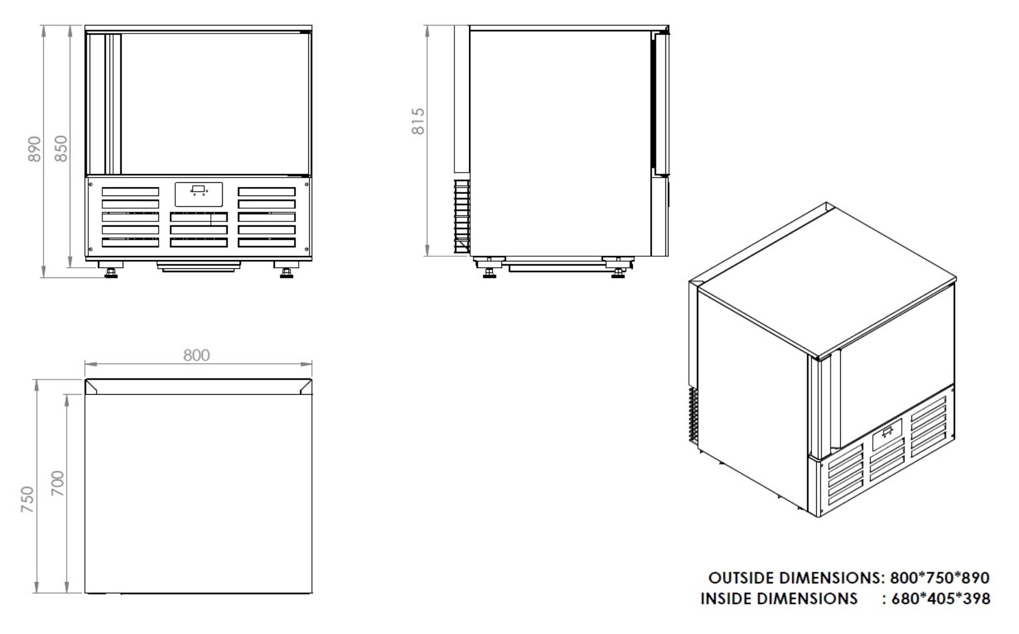 Picture of Combisteel 5 Rack Blast Chiller
