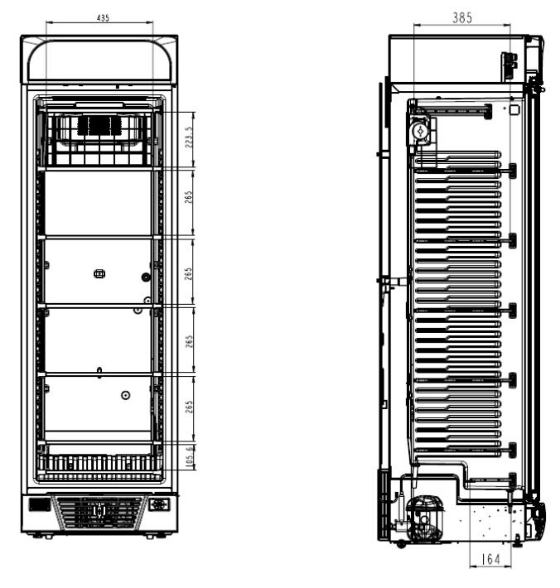 Picture of CombiSteel Glass Door Display Freezer 382 Litre