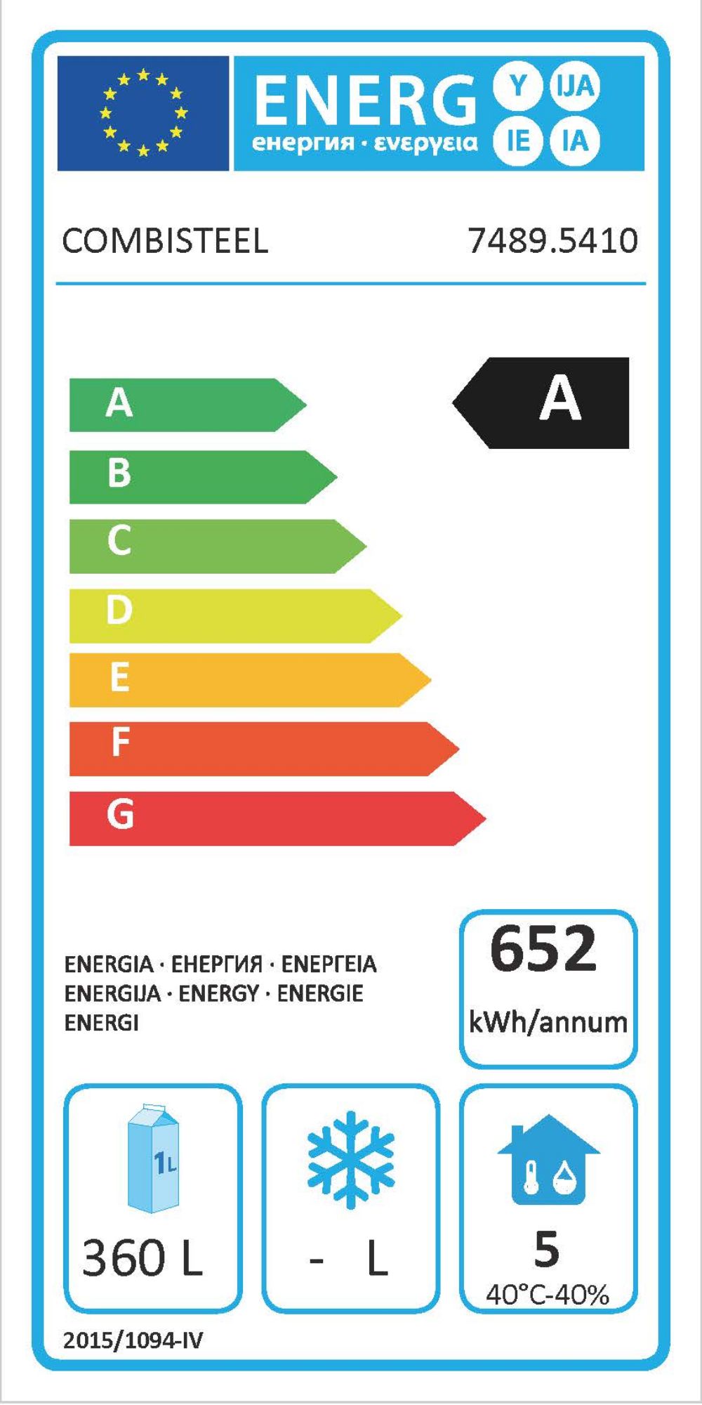 Picture of CombiSteel Counter 700 Refrigerator 4 Door Upstand Mono Block