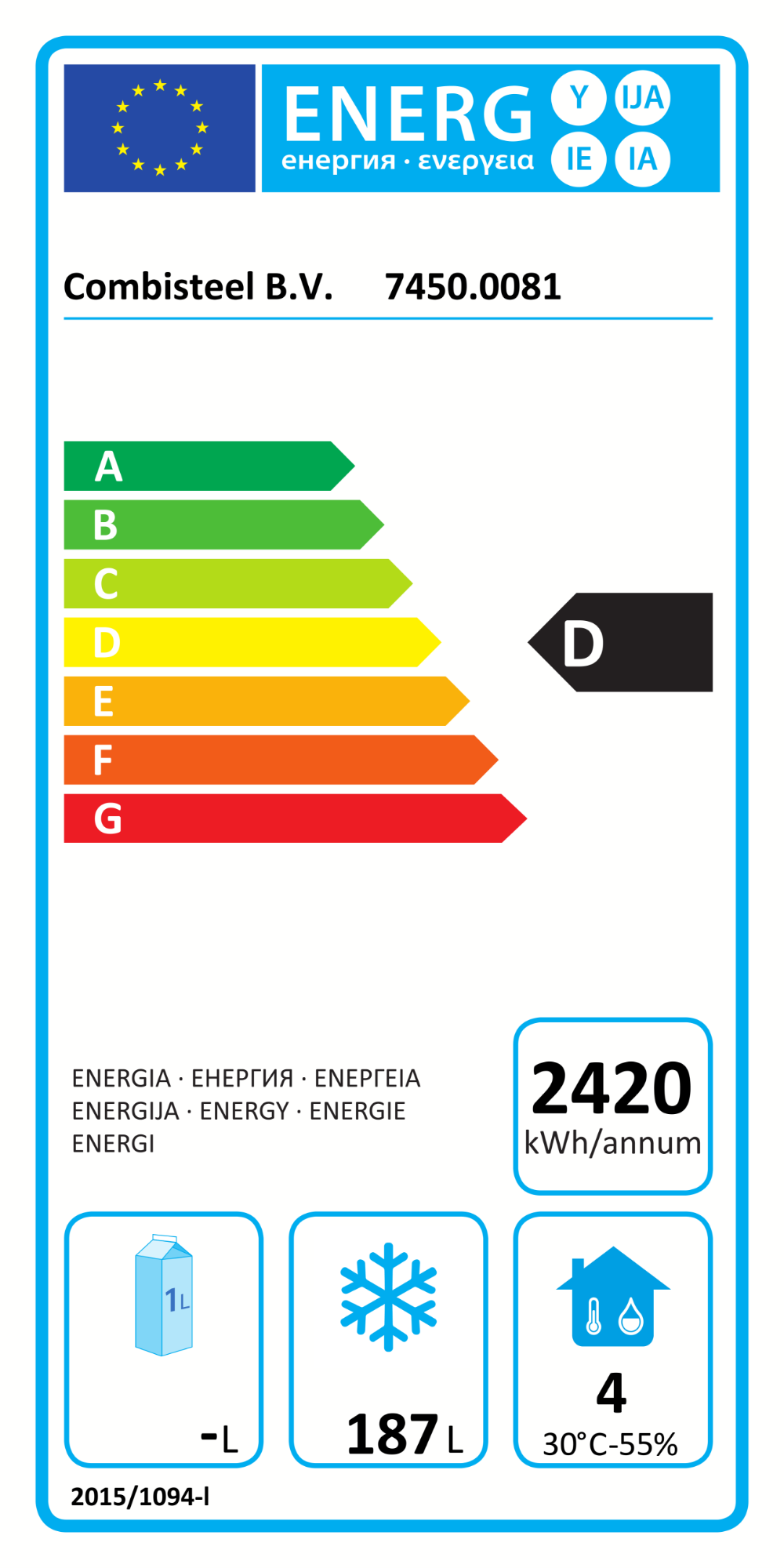 Picture of CombiSteel Counter Freezer Negative Counter 2 Doors Standard Line