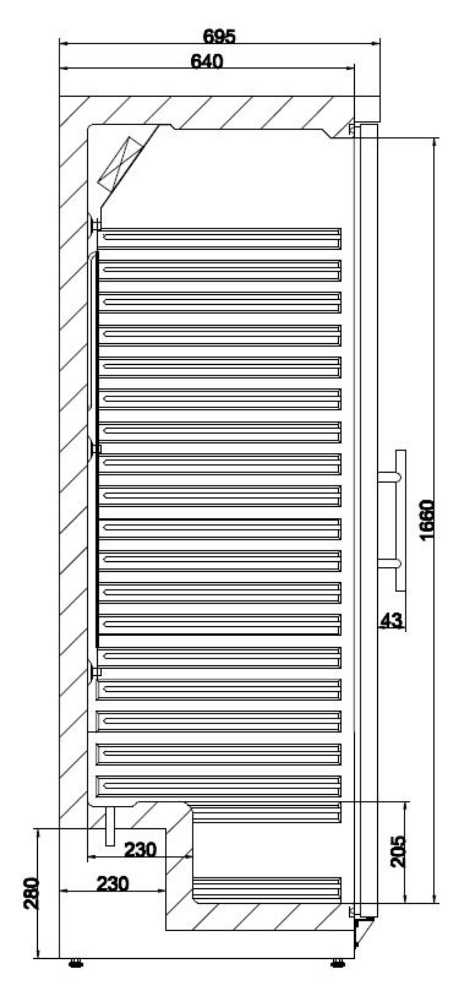 Picture of CombiSteel Refrigerator Single Glass Door 570 Litre