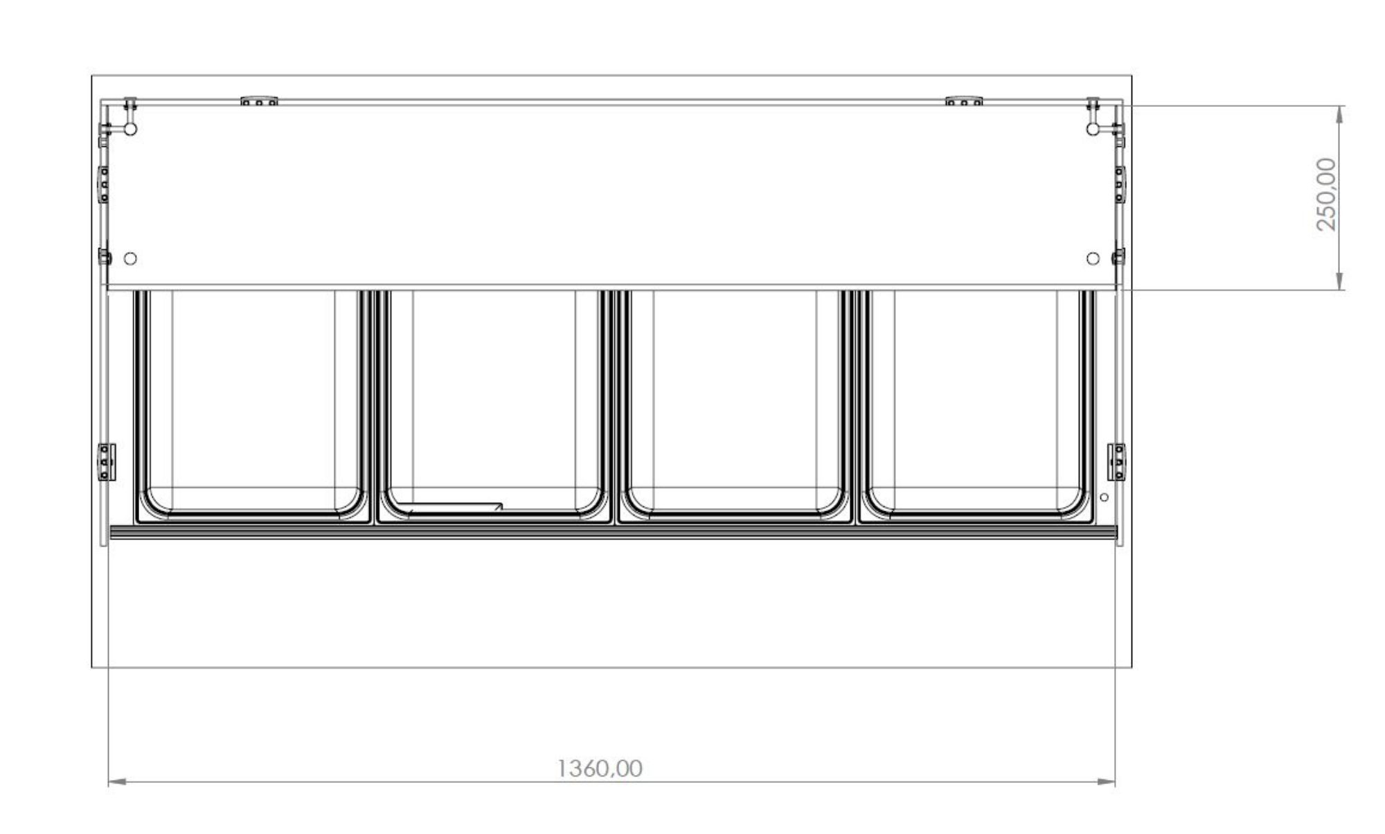 Picture of CombiSteel Refrigerated Buffet 4/1 GN Sliding Glass