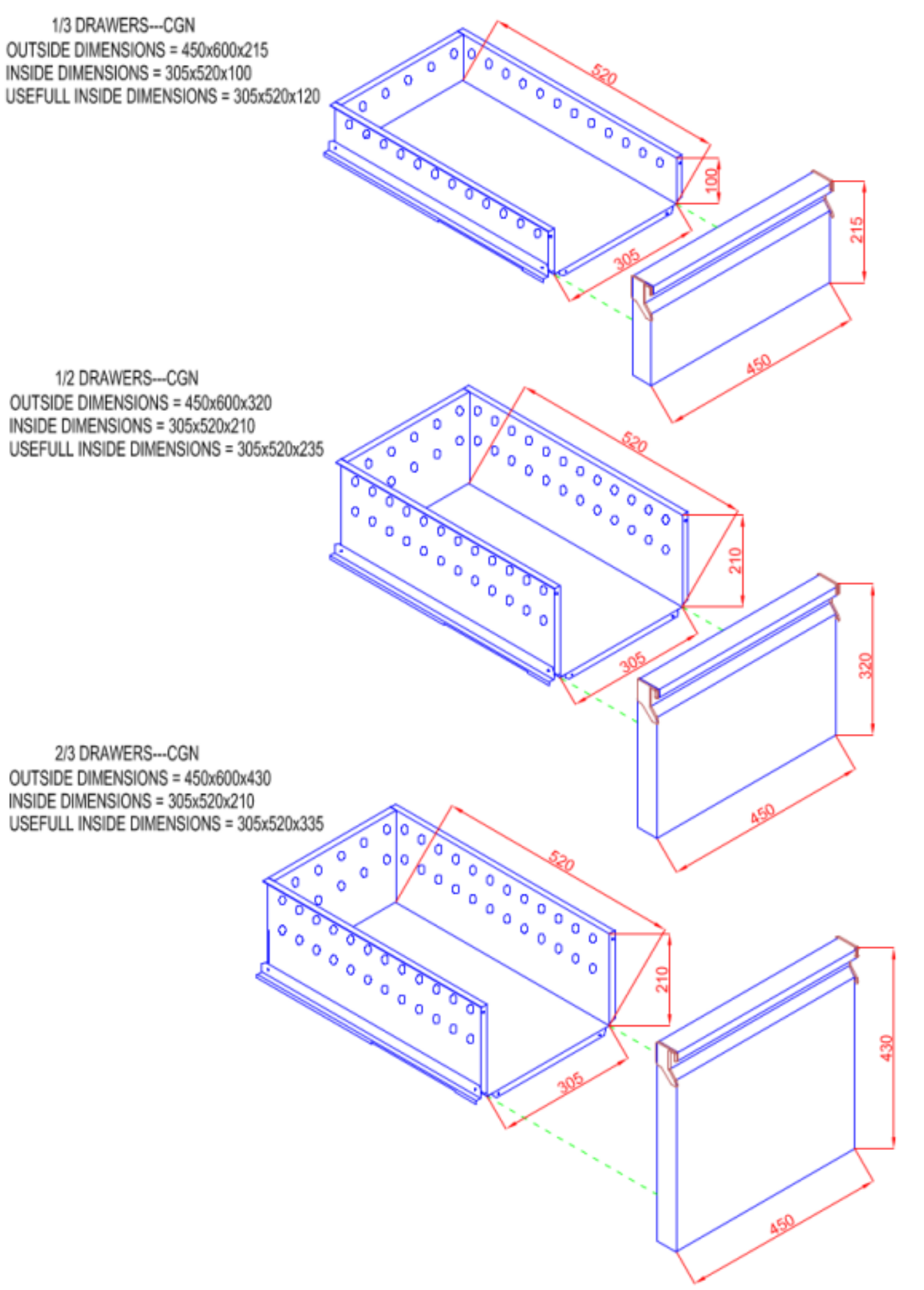 Picture of CombiSteel Saladette 3 Door 4 x 1/1 GN