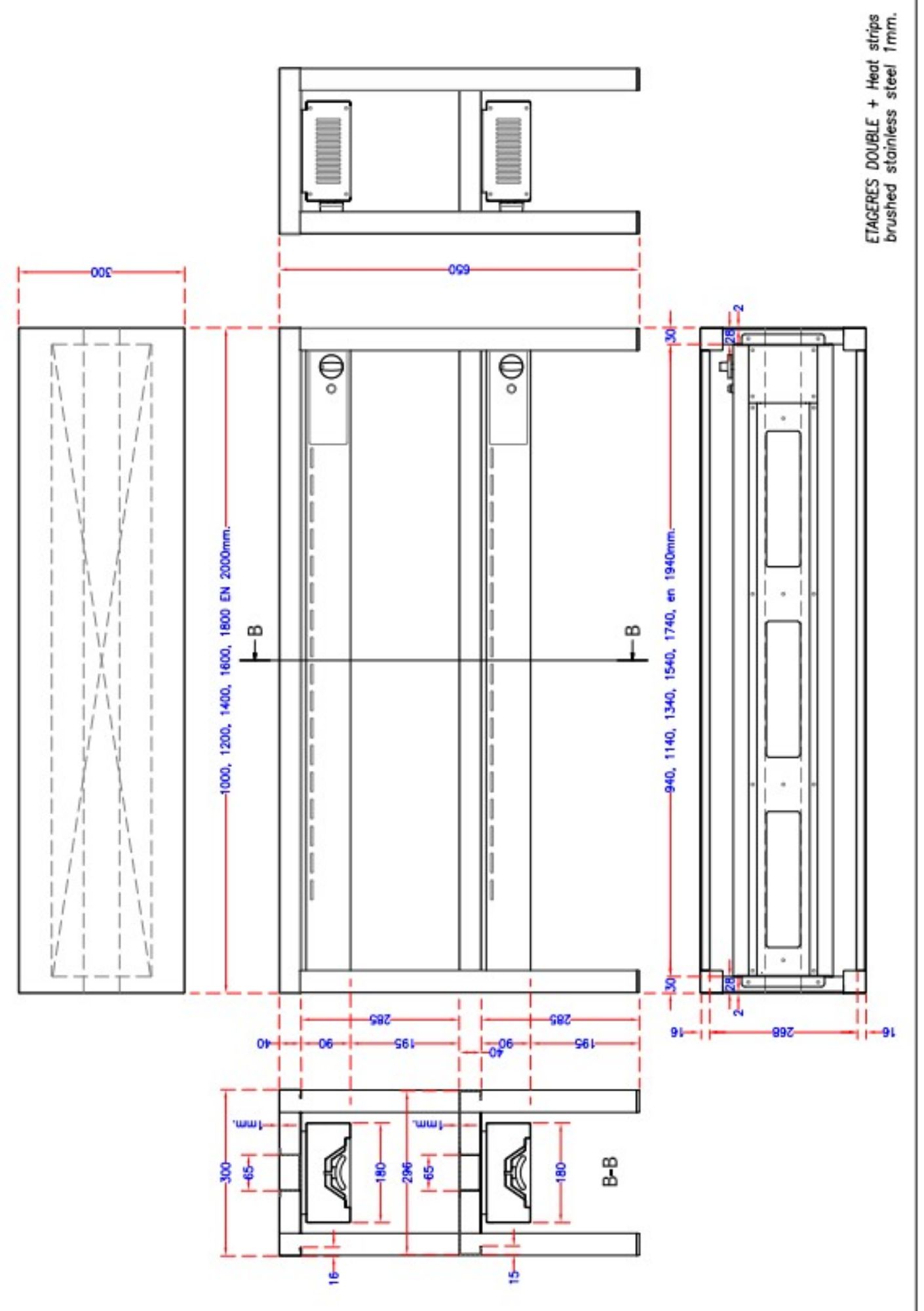 Picture of CombiSteel Overhead Ceramic Heated Gantry 2-Tier 1000