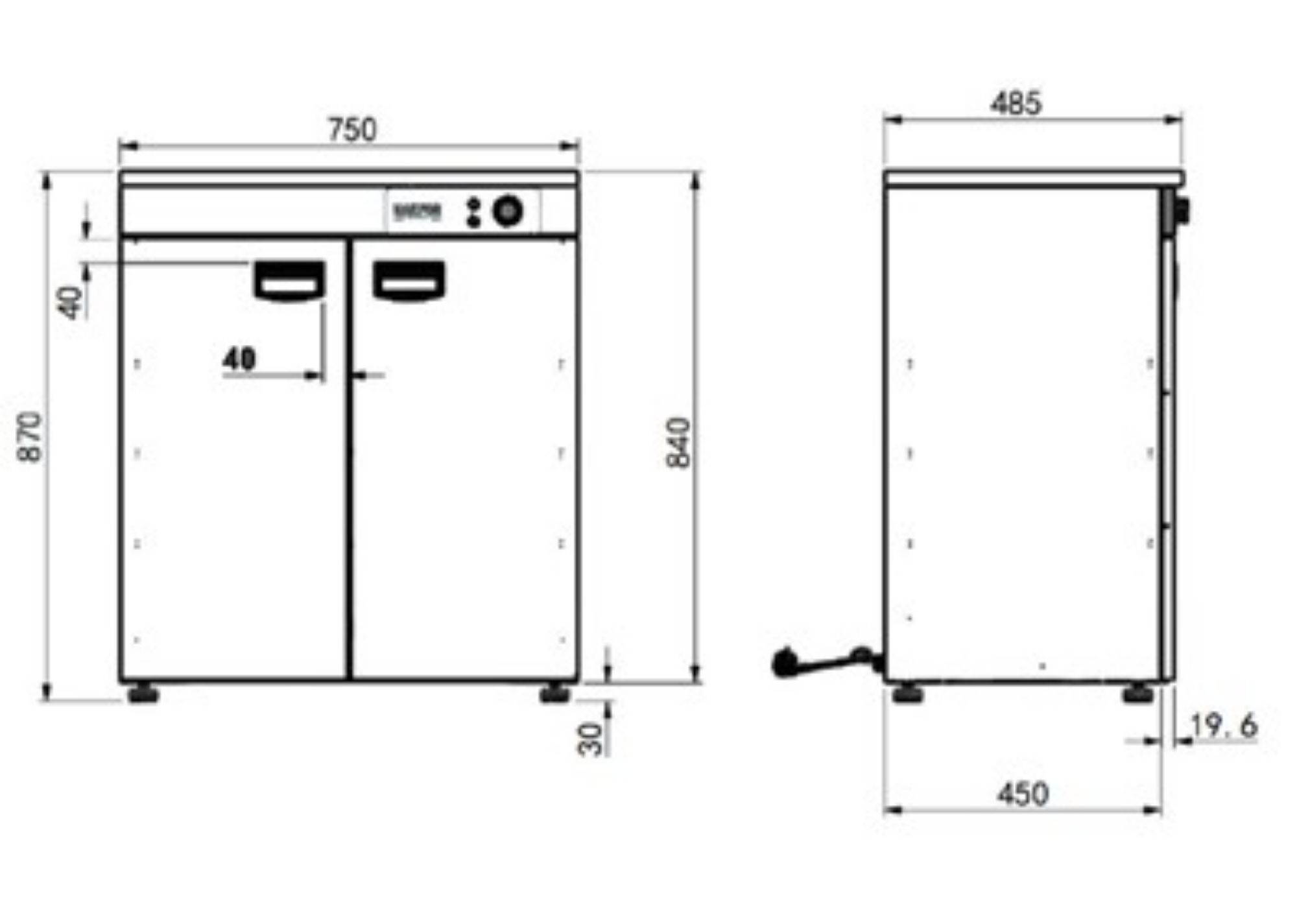 Picture of CombISteel Plate Warmer Double Door