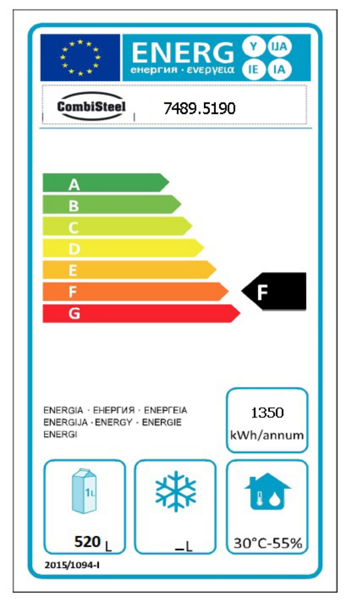 Picture of CombiSteel 850 Litre Refrigerated Bakery Cabinet Mono Block