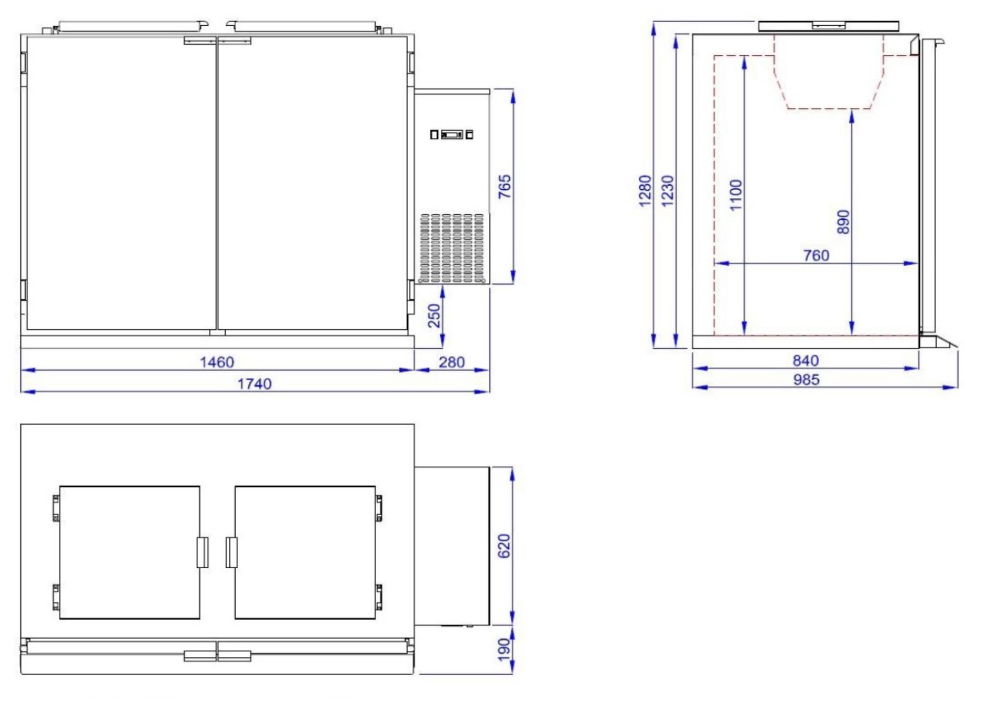 Picture of CombiSteel Waste Refrigerator 2X 240L