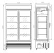 Picture of CombiSteel Hinged Double Door Display Fridge BEZ-750