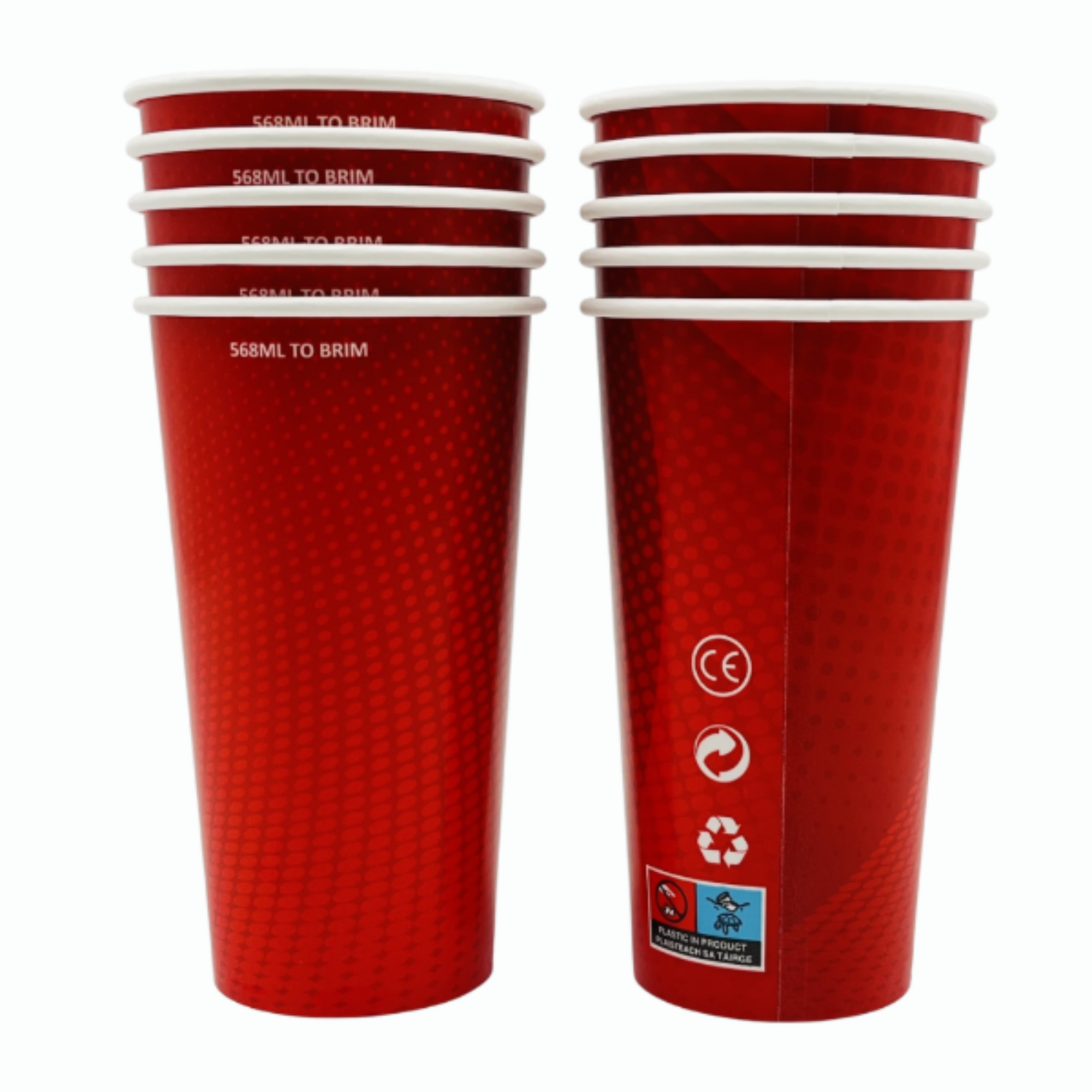 Picture of 20oz / 568ml Spiritpak Red Paper Party SW Cup (20x25s)
