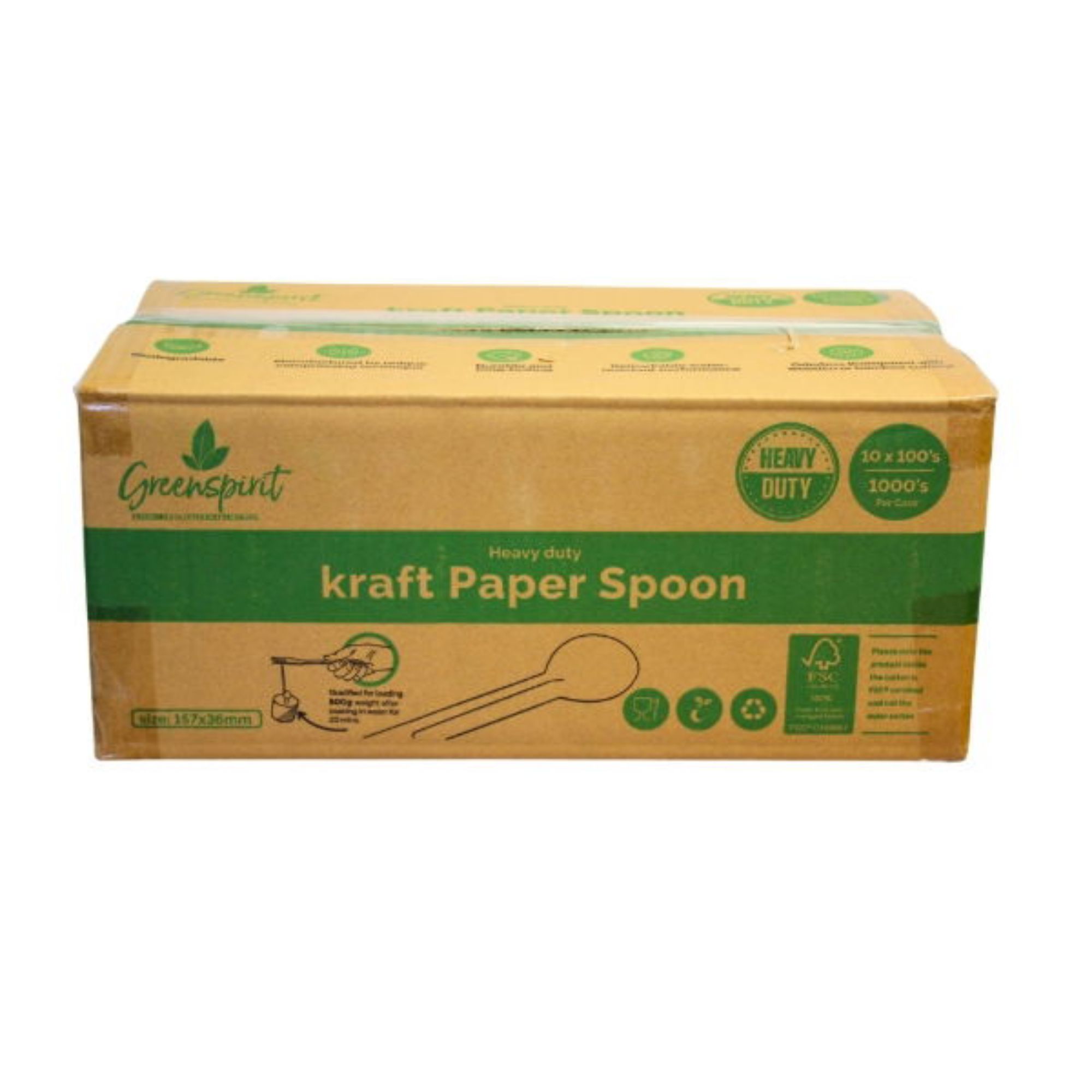 Picture of NEW Heavy Duty  Kraft Paper Spoon (10 x 100's)