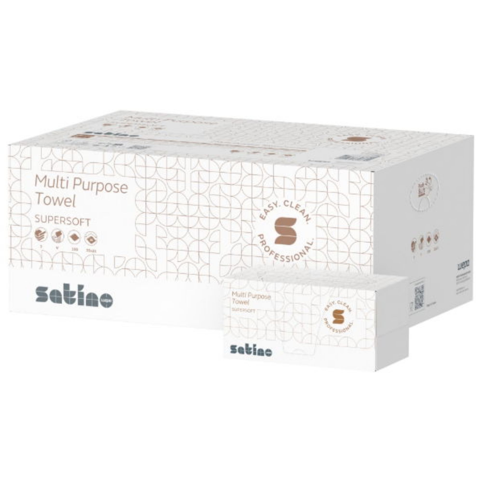 Picture of 2ply Satino 22x21cm Multi-Purpose Hand Towel Box (15x200)