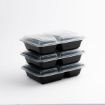 Picture of 32oz Onyx 2 Comp PP Microwavable & Reusable Black Base Clear Lid (6x25)