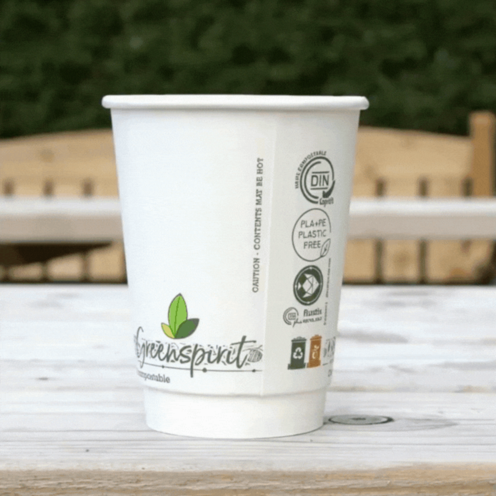 Picture of 12oz White Greenspirit Aqueous DW Hot Cups (20x25)