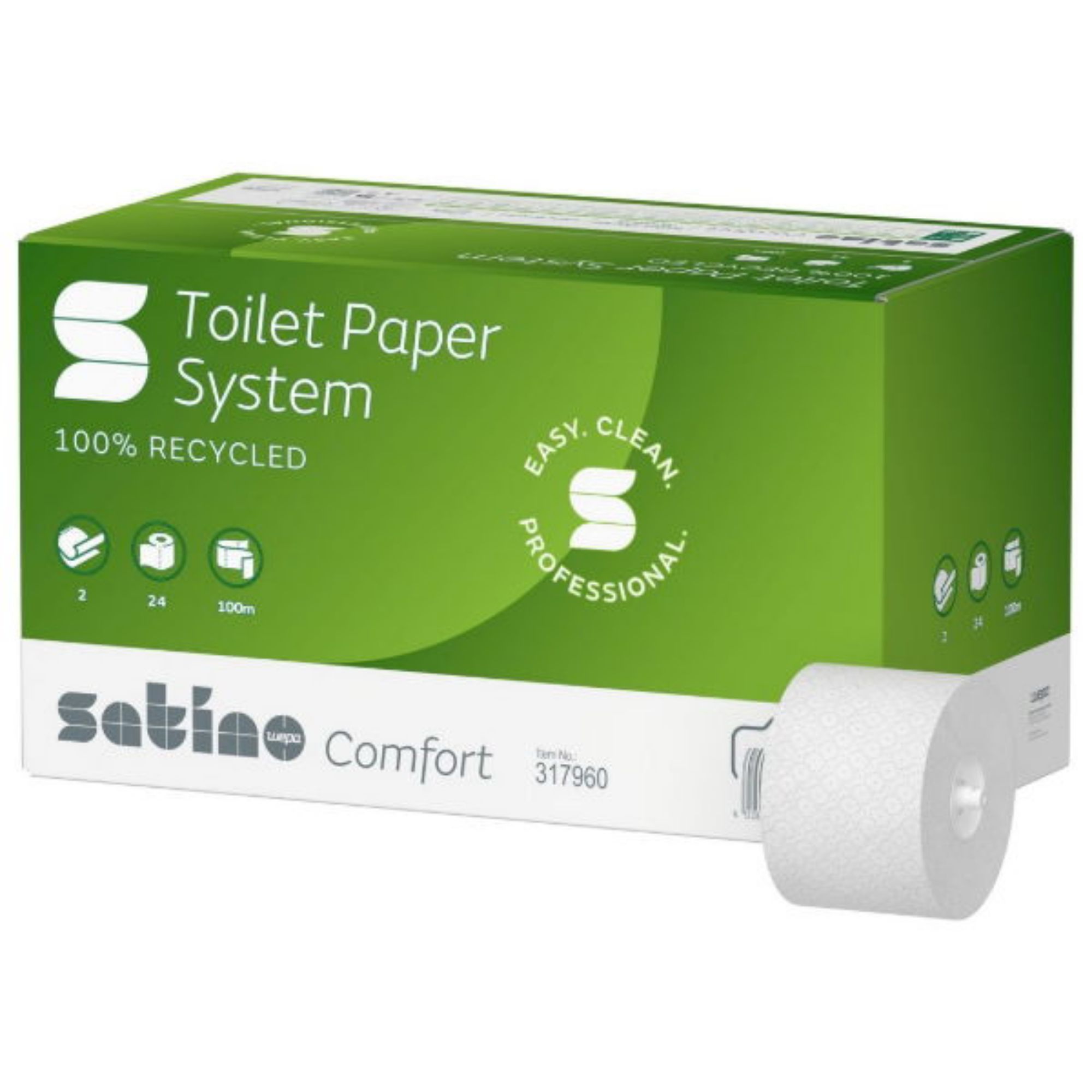 Picture of 2ply Satino Comfort 100m Toilet Paper Roll Eco (JT3) (24)
