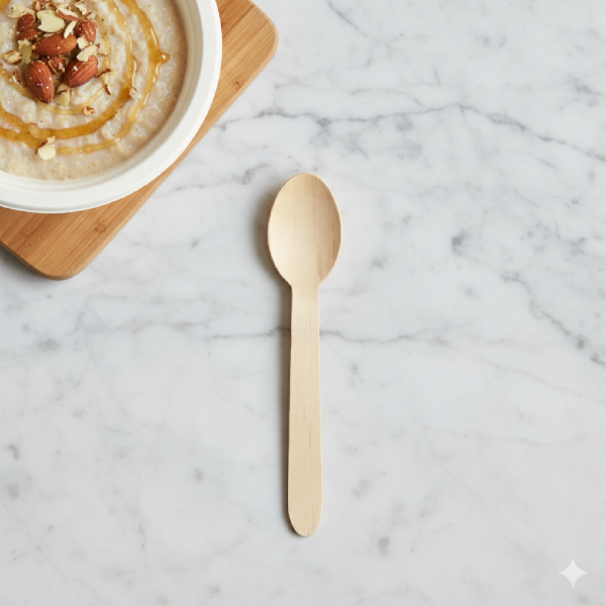 Picture of 160mm Greenspirit Wooden Dessert Spoon (10x100)