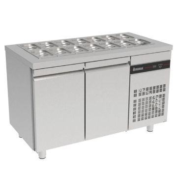 Picture of INOMAK 2 Door Gastronorm Saladette with Workspace ZNF99