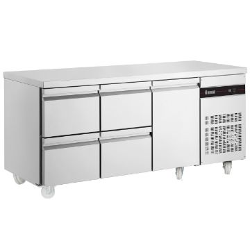 Picture of INOMAK 429L Four Drawer Single Door Counter Refrigerator PN229-HC