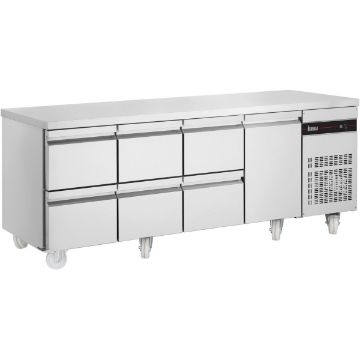 Picture of INOMAK 583L Six Drawer Single Door Counter Refrigerator PN2229-HC