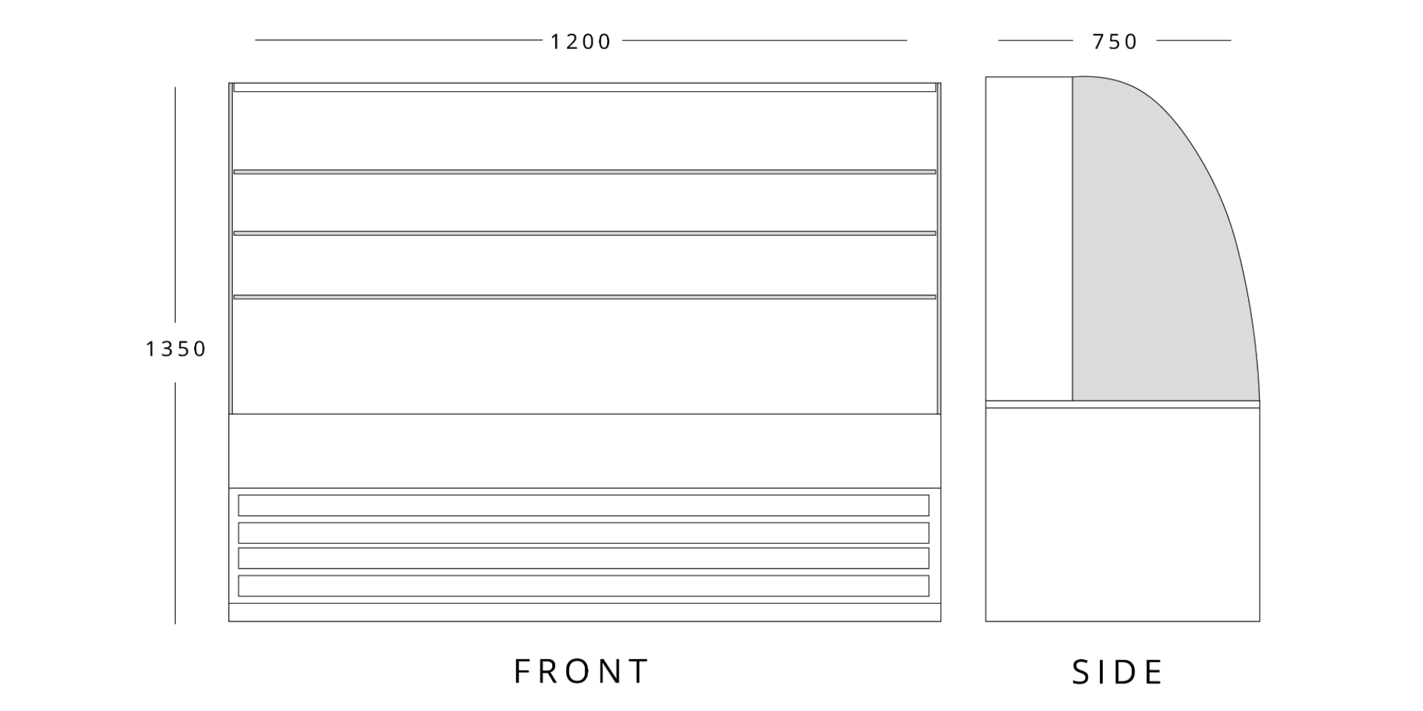 Picture of FROST-TECH CHILLED PATISSERIE DISPLAY 1500MM WIDE P75-150