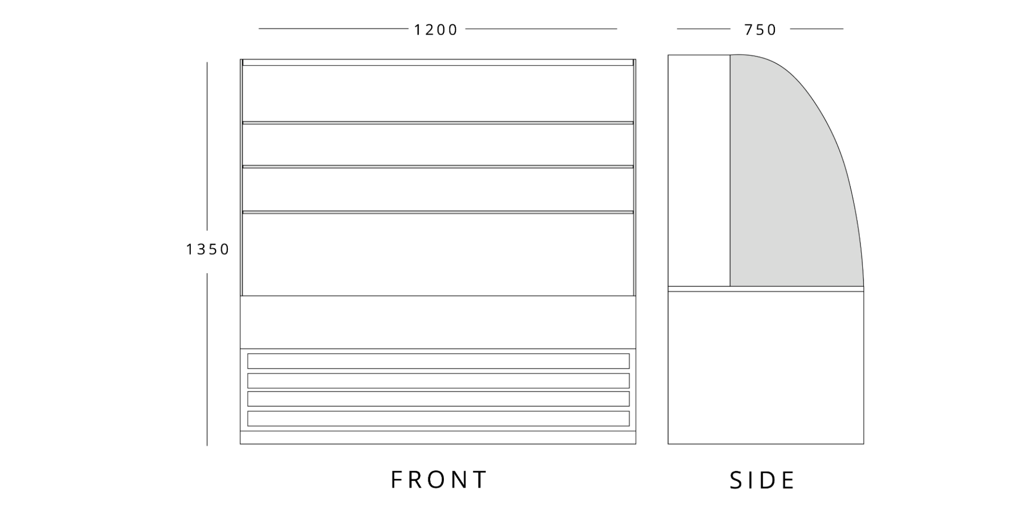 Picture of FROST-TECH CHILLED PATISSERIE DISPLAY 1200MM WIDE P75-120