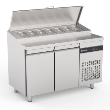 Picture of INOMAK Double Door Prep Counter With Raised Collar ZPZP99