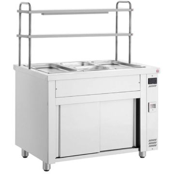 Picture of INOMAK 1800mm Bain Marie With Heated Cupboard & Double Gantry MHVW-DHG18