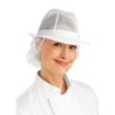 Picture of Trilby Hat with Net Snood White M