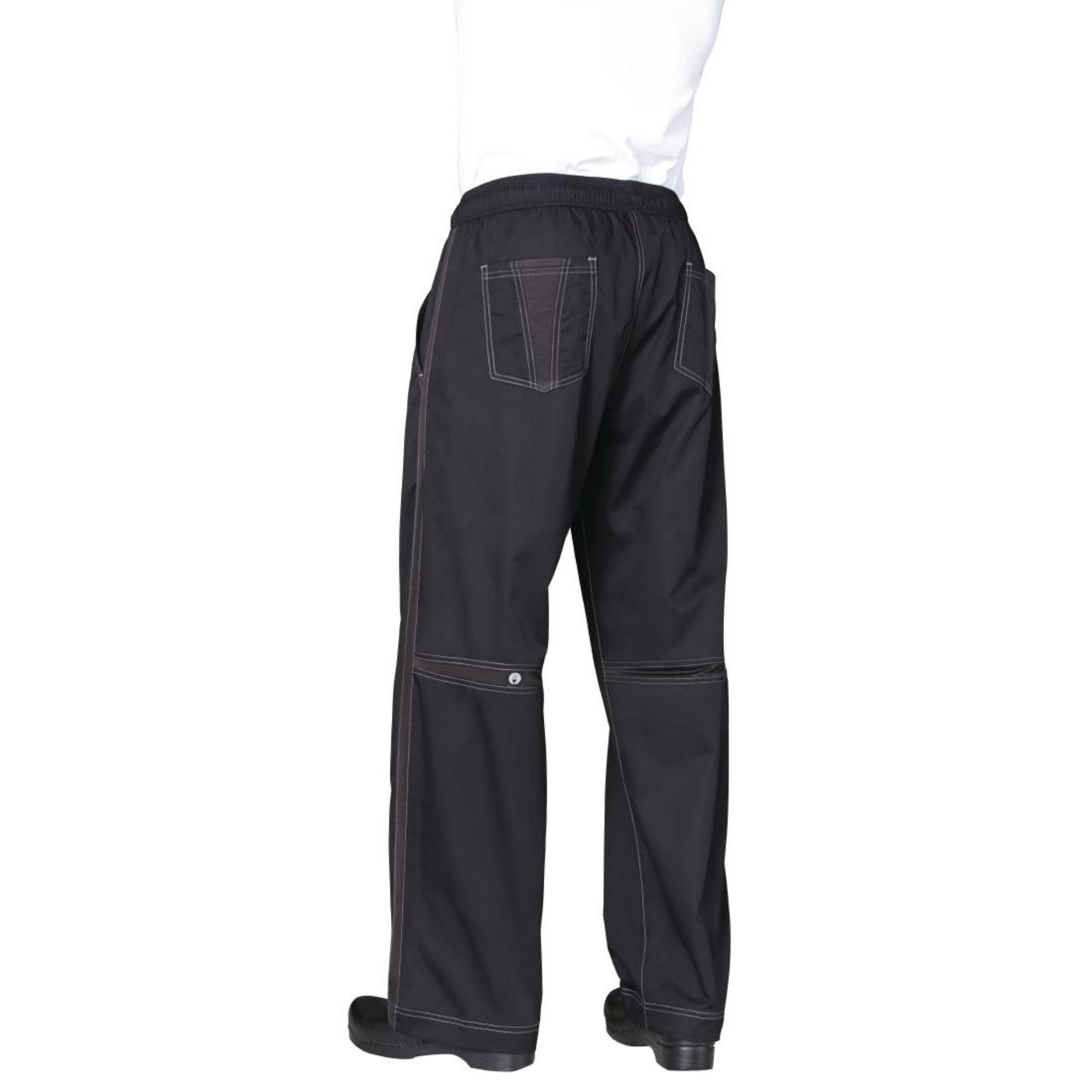 Picture of Chef Works Unisex Cool Vent Baggy Chefs Trousers Black XS