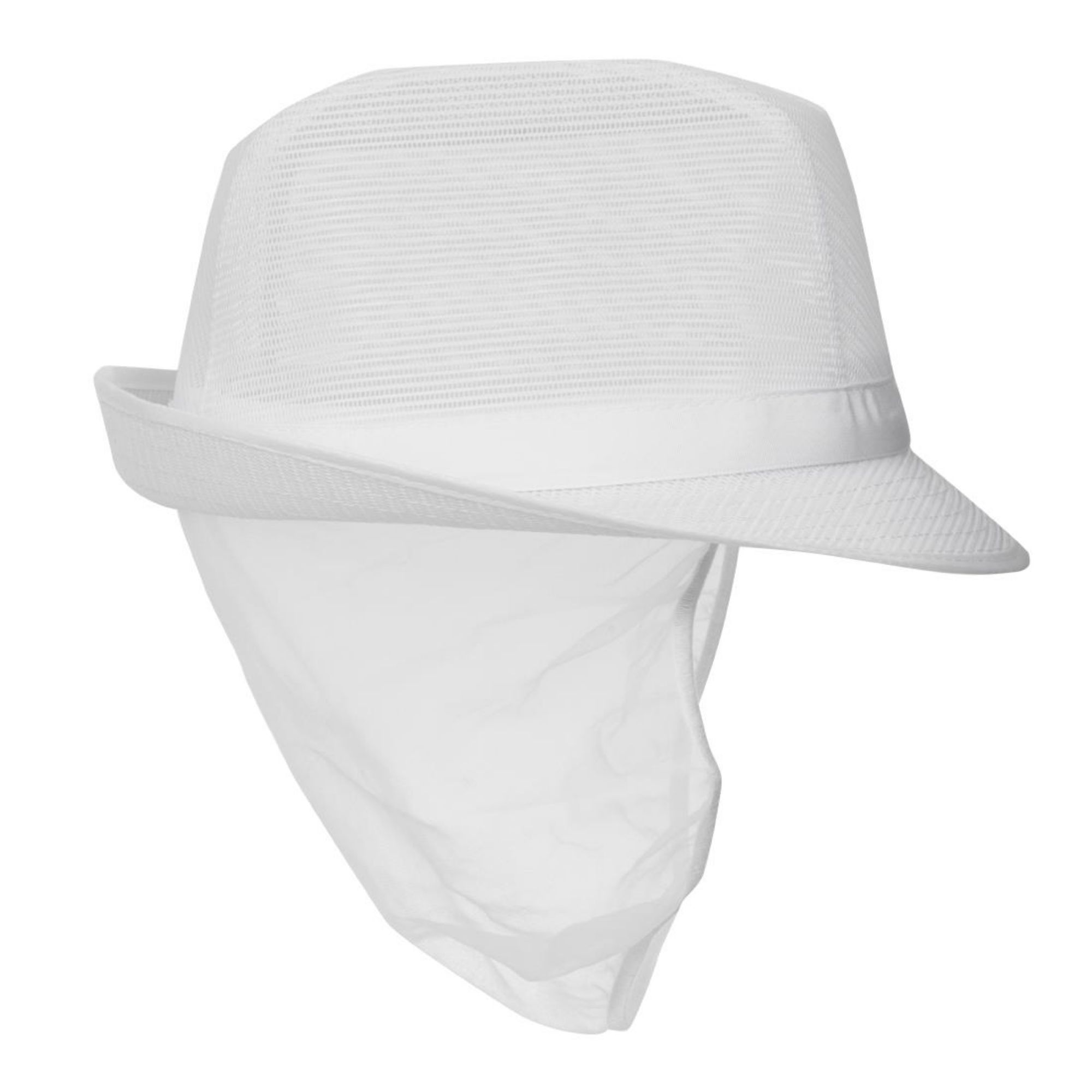 Picture of Trilby Hat with Net Snood White M