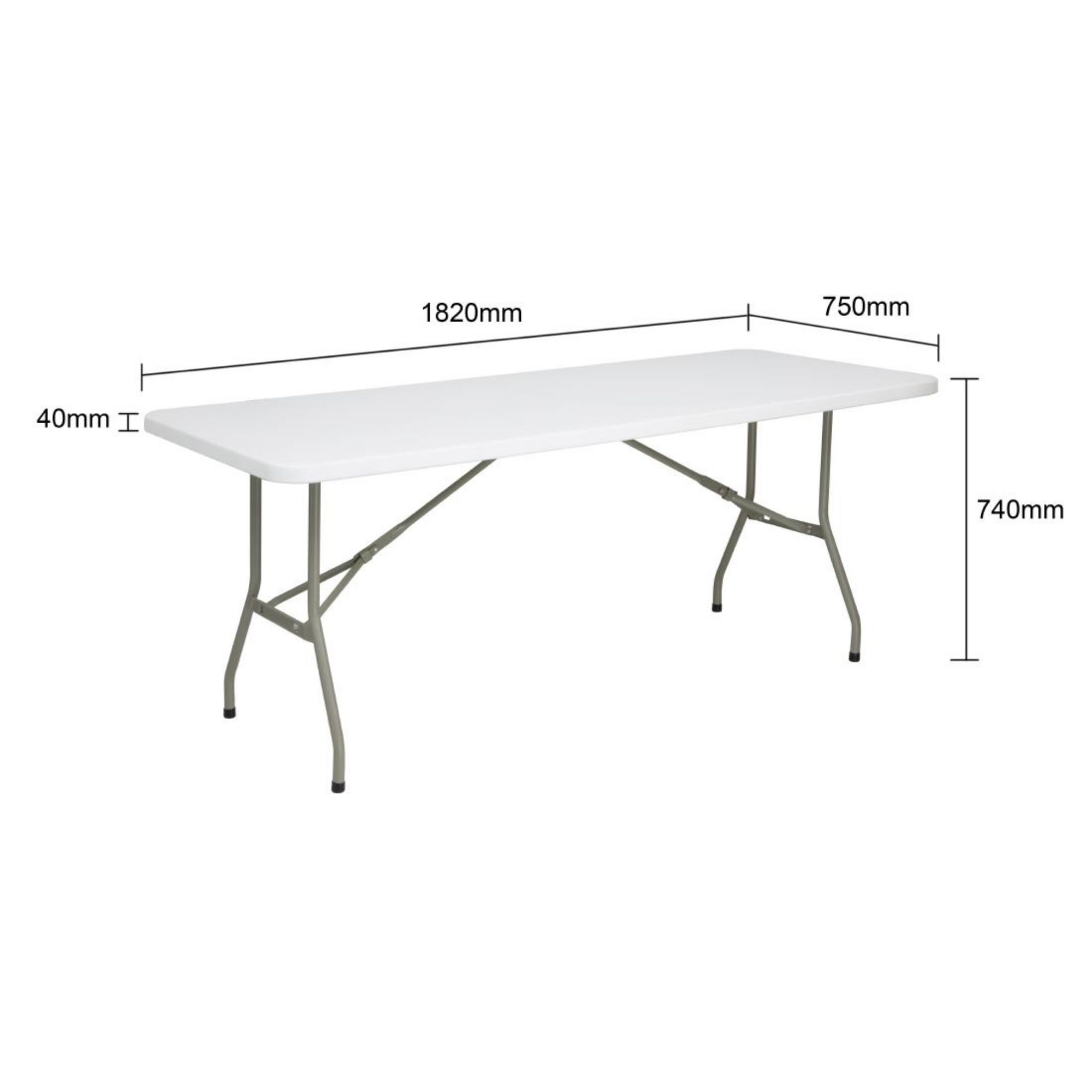Picture of Bolero Rectangular Folding Table 6ft White