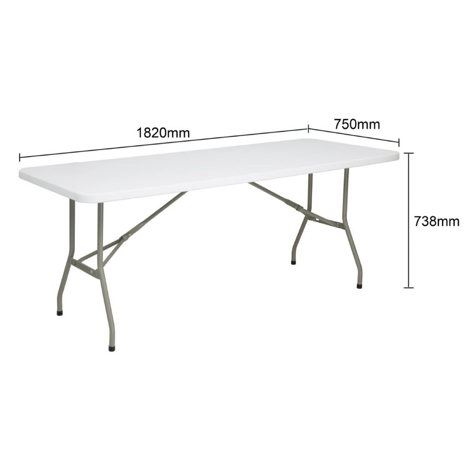 Picture of Bolero Rectangular Folding Table 6ft White