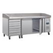 Picture of Polar U-Series Double Door Pizza Counter with Granite Top and Dough Drawers 290Ltr